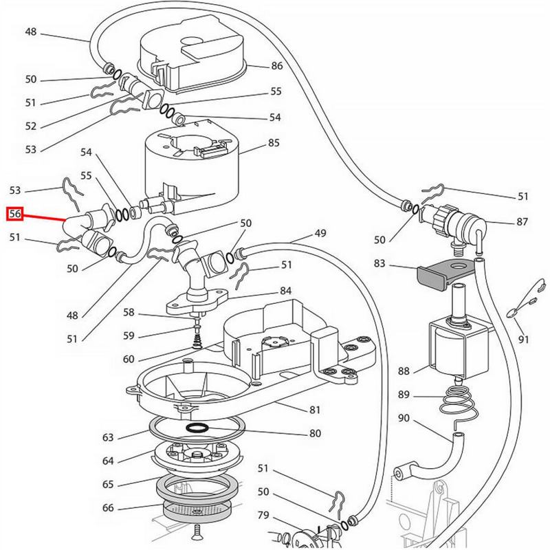 Переходник угловой 90° для кофеварки DeLonghi 5313217101- фото4