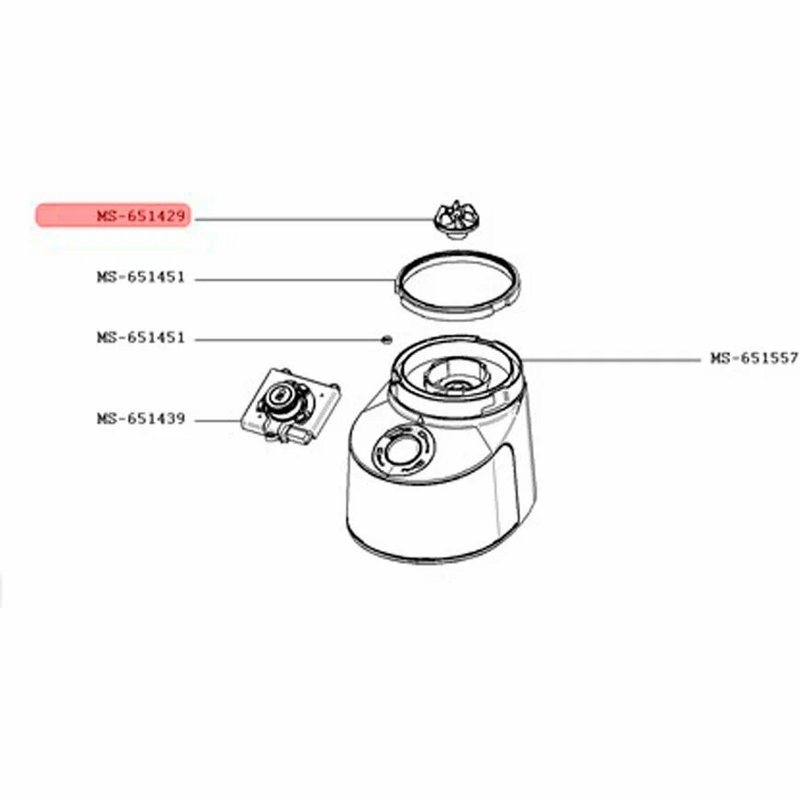 Муфта моторного блока для блендера Moulinex MS-651429- фото3