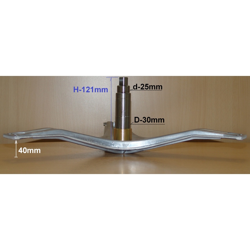 Крестовина бака для стиральной машины Bosch cod777 (для барабана 00684101, высота вала-116 мм, пос. под сальник-35 мм, радиус крестовины-232 мм, крепление шкива: болтом М8, подшипники: 6205+6206) - фото4
