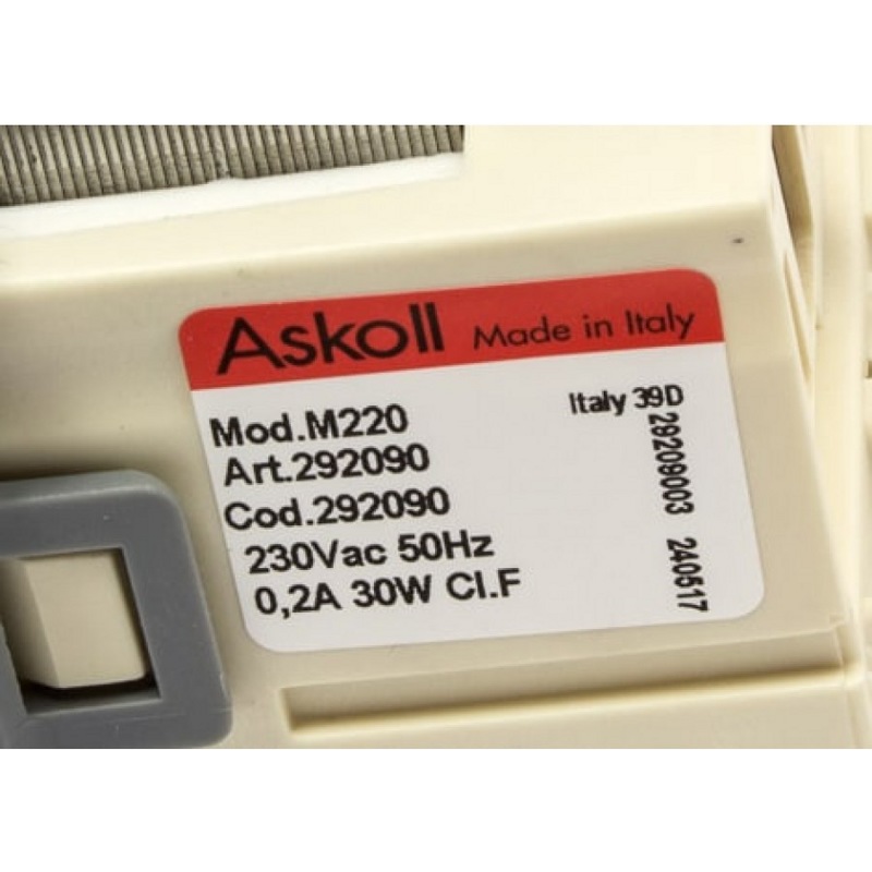 Насос сливной ( помпа ) для стиральной машины Candy, Electrolux, Indesit, Ariston PMP003UN-YH (Askoll 30w, 296002 (M221), 292090 (M220)- фото3