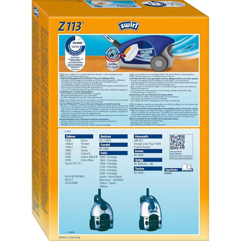 Мешки / пылесборники / фильтра / пакеты к пылесосам Zelmer Z 113/4 MP PLUS- фото2