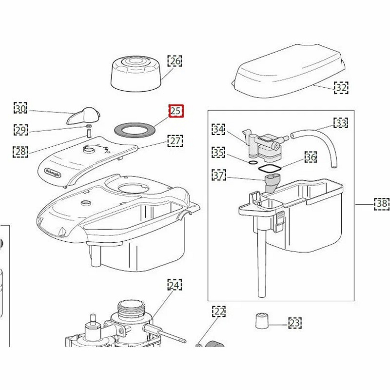 Уплотнительное кольцо для кофеварки DeLonghi T67109- фото3