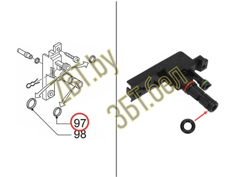 Уплотнительное кольцо для кофемашины DeLonghi 5313217751- фото3