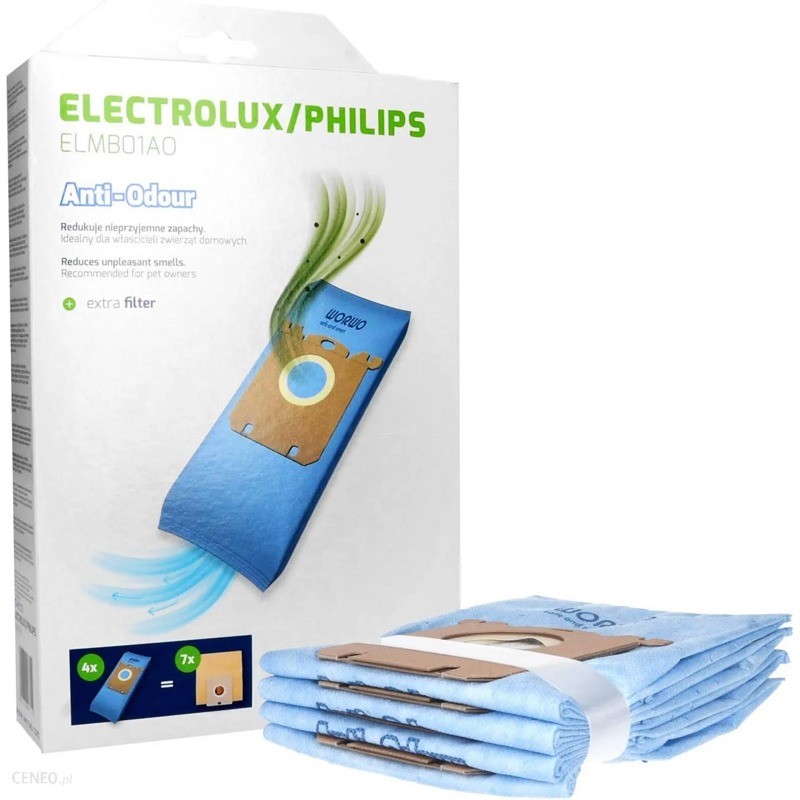 Мешки / пылесборники / фильтра / пакеты к пылесосам Philips ELMB01AO Анти-запаховые (тип S-Bag)- фото3