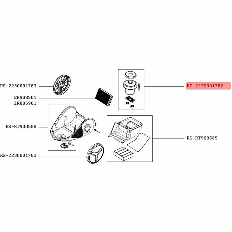 Мотор (двигатель) для пылесосов Moulinex, Rowenta, Tefal RS-2230001782- фото4