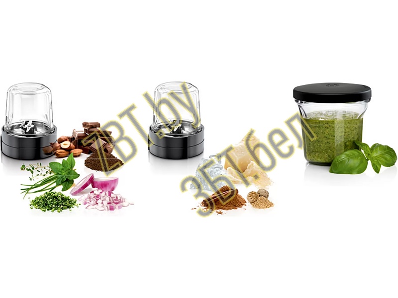 Набор 3-в-1 для измельчения и хранения для кухонных комбайнов Bosch 00577188 / MUZ45XCG1 — фото