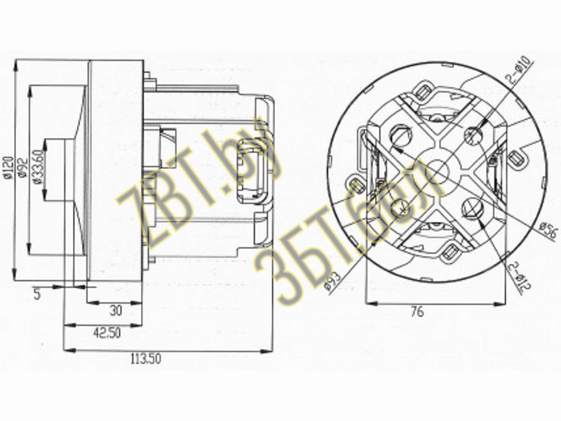    Philips 11me139 H=113/40, D=120/92, 432200909430W ( 432200697931, DOMEL 463.3.401)  