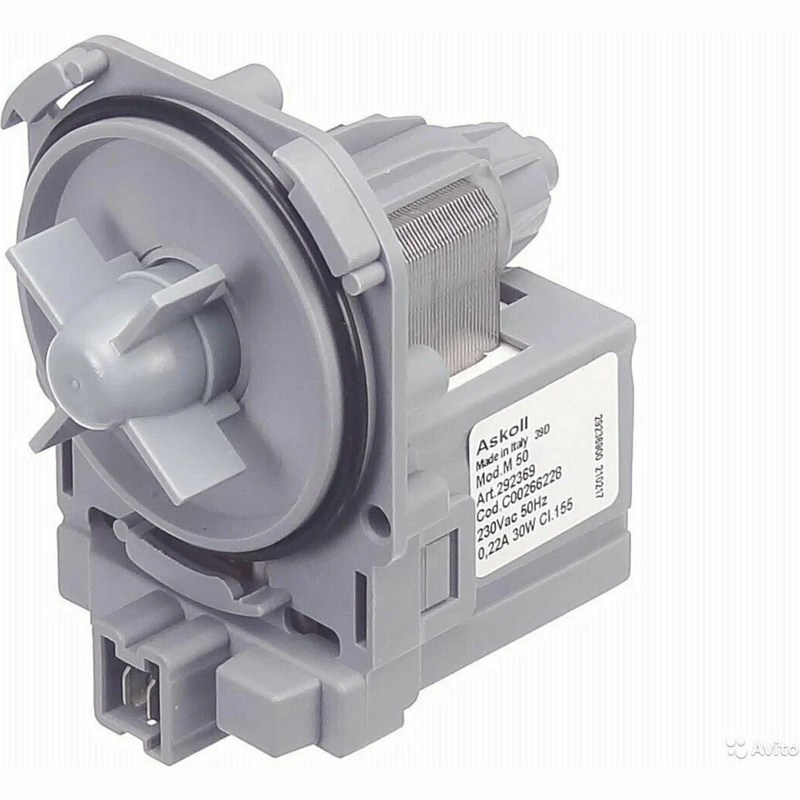 Насос сливной ( помпа ) Askoll M50 для стиральной машины Bosch C00266228- фото