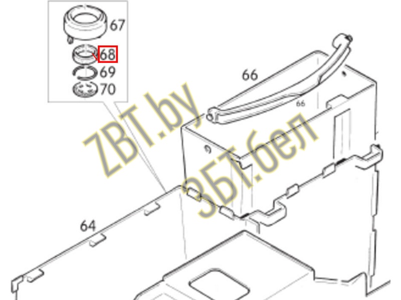 Переходник подачи воды для кофемашины Bosch 00613874- фото5