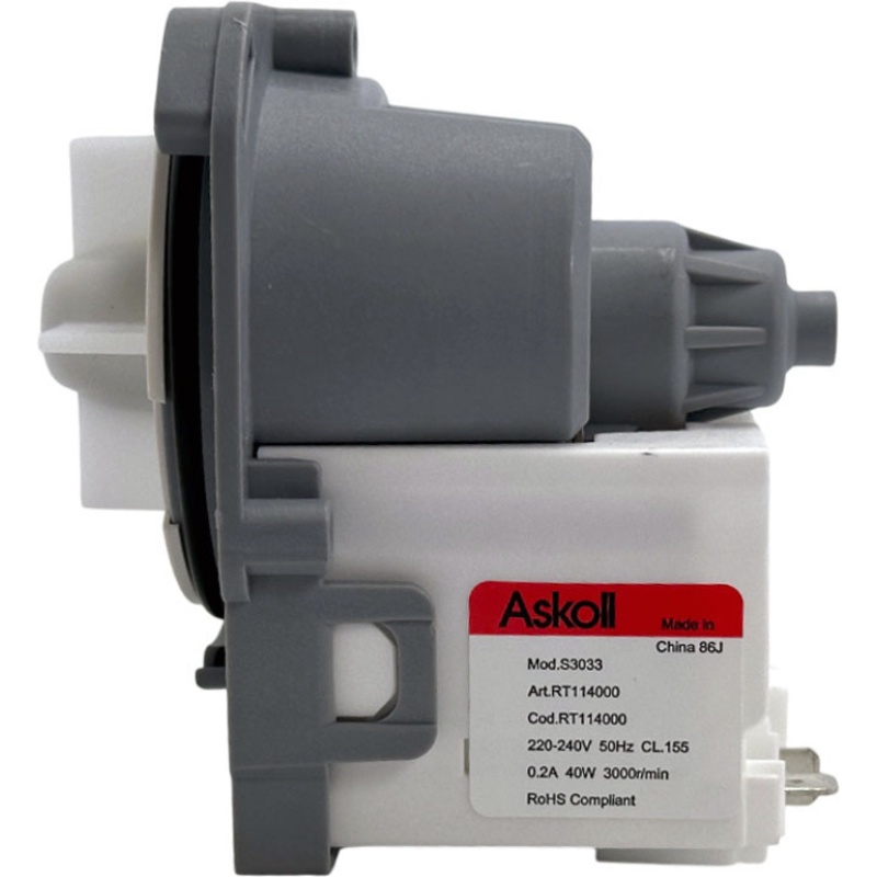 Насос сливной ( помпа ) для стиральной машины Electrolux PMP004UN-YH (Askoll 40W 3 защелки клеммы назад раздельно)- фото4